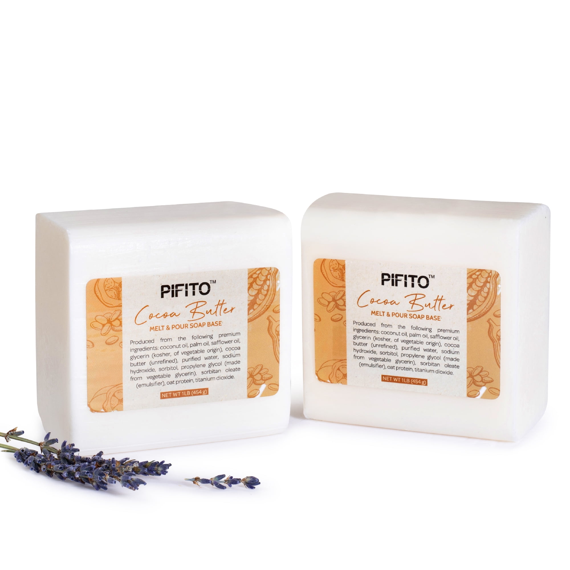 Pifito Cocoa Butter Melt and Pour Soap Base (2 lb) │ Premium 100