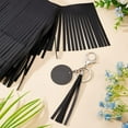 thumbnail image 5 of 2 Yards Leather Fringe Trim 4 Inch PU Leather Tassels Black Tassel Trim DIY Dance Skirt Tassel Fringe Wrap Cover for Keychain Clothes Dress DIY Lamp Shade Bag Sewing Craft Embellishment, 5 of 9