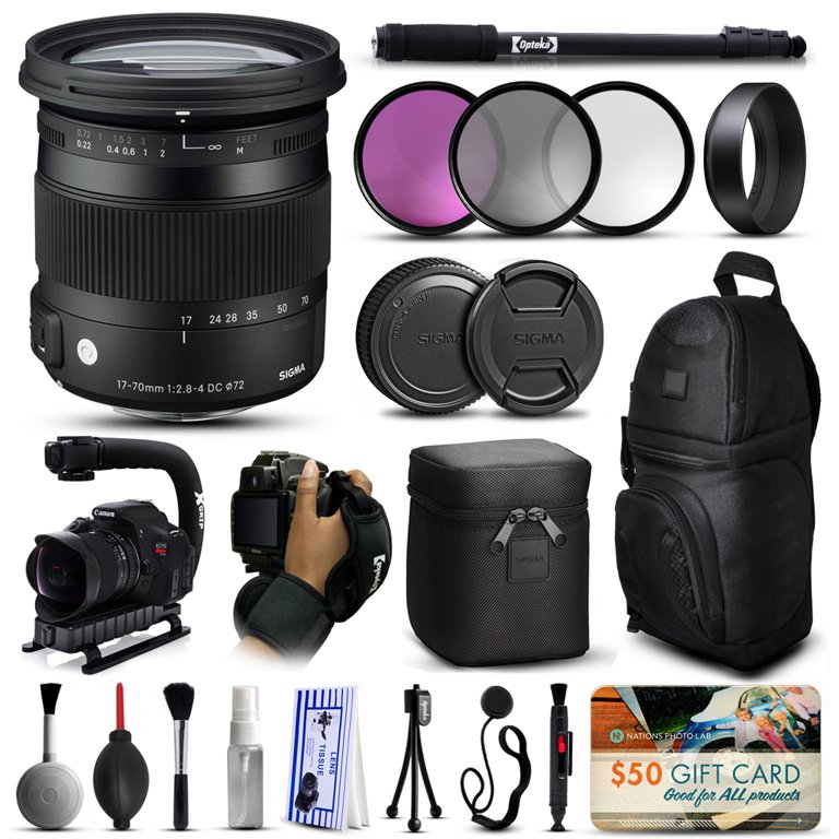 Sigma 17-70mm F2.8-4 DC Macro OS HSM Kits - Walmart.com