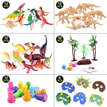88 PCS Monster Toy Dinosaurs Set - Enormous Variety of Authentic Type Plastic Dinosaurs - Great as Dinosaur Party Supplies Animal Figures Kids Educational Toy F-155