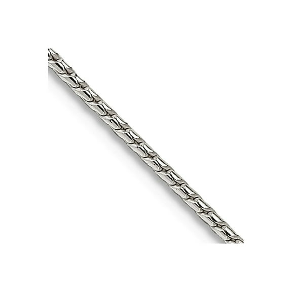 925 Sterling Silver Solid Polished 1.25mm Round Franco Chain Necklace 20 Inch Lobster Claw Chain Necklace for Women and