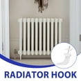 thumbnail image 3 of Masteelf White Plastic Radiator Hooks for Towels Shoes and Hats No Drill Installation 10 Pieces, 3 of 8