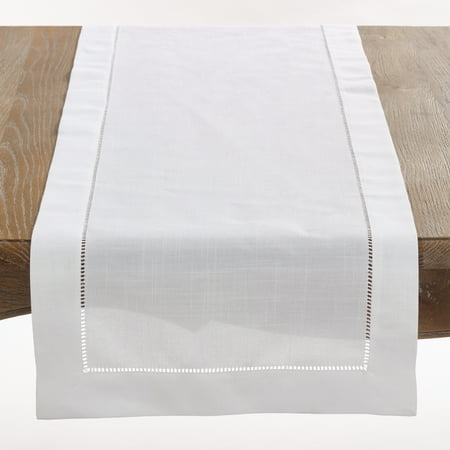 

Handmade Basic Hemstitch Border Linen-Cotton (16 x90 Table Runner)