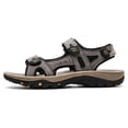 thumbnail image 2 of Hicooer GOOHIK Men's Leather Sandals Hiking Outdoor Water Beach Sports Mens Sandals for Summer with Open Toe Adjustable Straps Coffee, 2 of 6