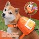thumbnail image 3 of Mochila para perros pequeños, lindas mochilas con arnés para cachorros con correa, bolsa de transporte ajustable para perros (S, naranja), 3 of 5
