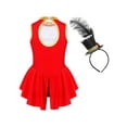 thumbnail image 2 of vastwit Kids Girls Circus Ringmaster Cosplay Halloween Carnival Festival Party Outfit Dance Leotard Red 14, 2 of 7
