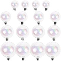 Clear Plastic Christmas Ball Ornaments Iridescent Christmas Ornaments 4 Sizes 16 Pcs Fillable Ball Pendant Bauble Christmas Balls Hanging Ornaments for DIY Crafts Wedding Xmas Tree Decor