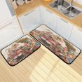 thumbnail image 7 of 2-Piece Kitchen Rugs Set Non-Slip Mats Carpet Floor for Kitchen, Bathroom (19.7"x27.6" & 19.7"x47.2") Santa Claus Sitting in Chair, 7 of 7
