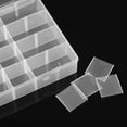thumbnail image 3 of Yeacher Transparent Large 24 Grids Adjustable Plastic Storage Containers Jewelry Bead Bathroom Accessories Tools Organizer Box, 3 of 8