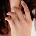 thumbnail image 6 of vylahjewellery Dainty Moissanite Starburst Diamond Ring Minimalist 10K Vermeil Yellow Gold Wedding Ring Women's Brilliant Round Cut Engagement Statement Ring, 6 of 8