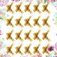 thumbnail image 3 of MasteelfCA 50Pcs 9cm Beautiful Pull Bowknots with Snowflake Pattern Christmas Decorative Pull Bowknots Gift Box Pull Bows Bowknot Ribbon(Golden), 3 of 7