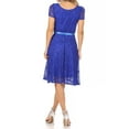 thumbnail image 3 of Women's Floral Lace Dress Short Sleeve Party Dress, 3 of 6