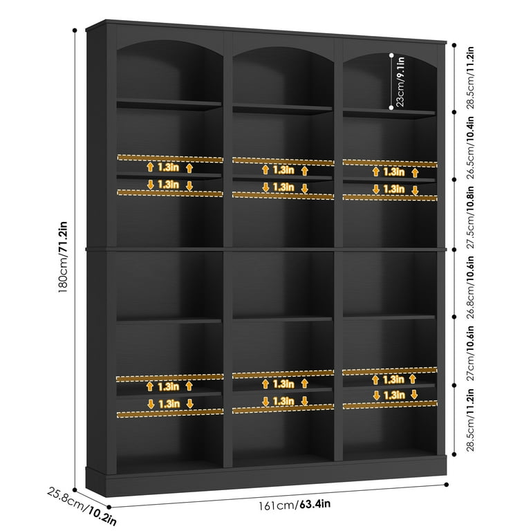 Homfa 18-Cube Bookcase and Bookshelves, 71.2