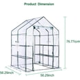 thumbnail image 2 of Heavy Duty 6-Tier Walk-In Greenhouse for Outdoor/Indoor Use – 12 Shelves, Sturdy PE Cover, Mesh Door & Screen Windows – Ideal for Flowers, Herbs, Seedlings, Vegetables – Transparent Color, 2 of 12