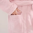 thumbnail image 4 of Women’s Thick Fleece Bathrobe Warm Plush Flannel Robe Soft Long Sleepwear Cozy Belted Winter Loungewear, 4 of 8