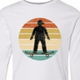 thumbnail image 4 of Inktastic Skateboarding Retro Sunset Skateboarder Long Sleeve Youth T-Shirt, 4 of 5