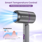 NEXPURE Hair Dryer, Ionic Blow Dryer with Nozzle, for All Hair Types,Light and Quiet Home, Travel