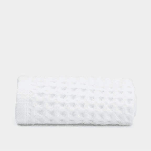 DWR - Design Within Reach Waffle Knit Wash Towel, 12x12 inches, White