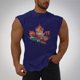 thumbnail image 1 of Camiseta sin mangas de cuello redondo para hombre, informal, a la moda, sin mangas, con estampado, cuello redondo, deportiva, de poliéster, 1 of 5
