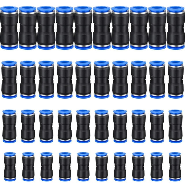 40Pcs Connectors Straight Push Accessories Connect Fittings Pneumatic Quick Release Air Line Durable Practical