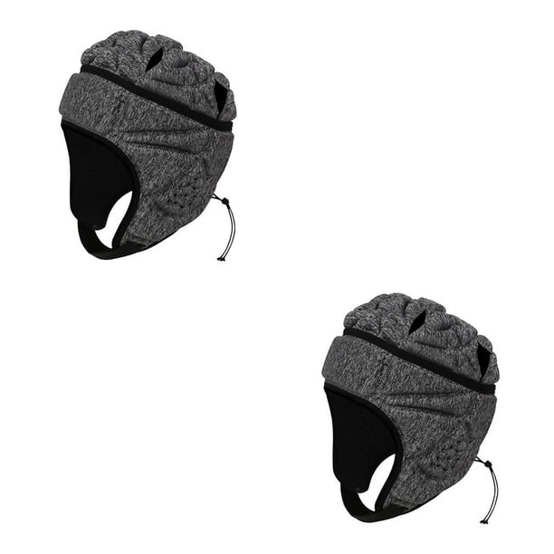 Sonducket EVA Portero Rugby Fútbol Fútbol Casco Rugby Sombrero Cabeza Protector Guardia Gris Gris 2piezas