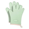 thumbnail image 3 of Guantes para horno resistentes al calor con forro acolchado y manoplas de cocina. cinco dedos, 3 of 9
