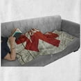 thumbnail image 6 of Rustic Soft Flannel Fleece Throw Blanket, Vintage Style Background with a Weathered Effect with, Cozy Plush for Indoor and Outdoor Use, 50" x 70", Vermilion and Sand Brown, by Ambesonne, 6 of 6
