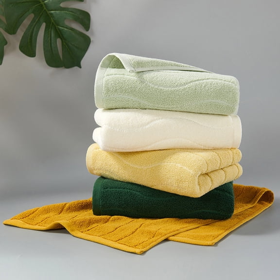 Lksixu Cotton Hand Towel, 14" x 30" Ultra Soft and Highly Absorbent Turkish Bath Towel, 450 GSM Wavy Stripe Jacquard Thicken Quick Drying Plush Face Towels for Bathroom Gym Shower Hotel and Spa
