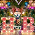 thumbnail image 3 of LED Marquee Letter Lights, Light Up Pink Letters Glitter Alphabet Letter Sign Battery Powered for Night Light Birthday Party Wedding Girls Baby Gifts Home Christmas Decoration, Pink Letter N, 3 of 6