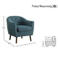 thumbnail image 6 of OakvillePark Vesper Fabric Upholstered Accent Chair, Blue, 6 of 7