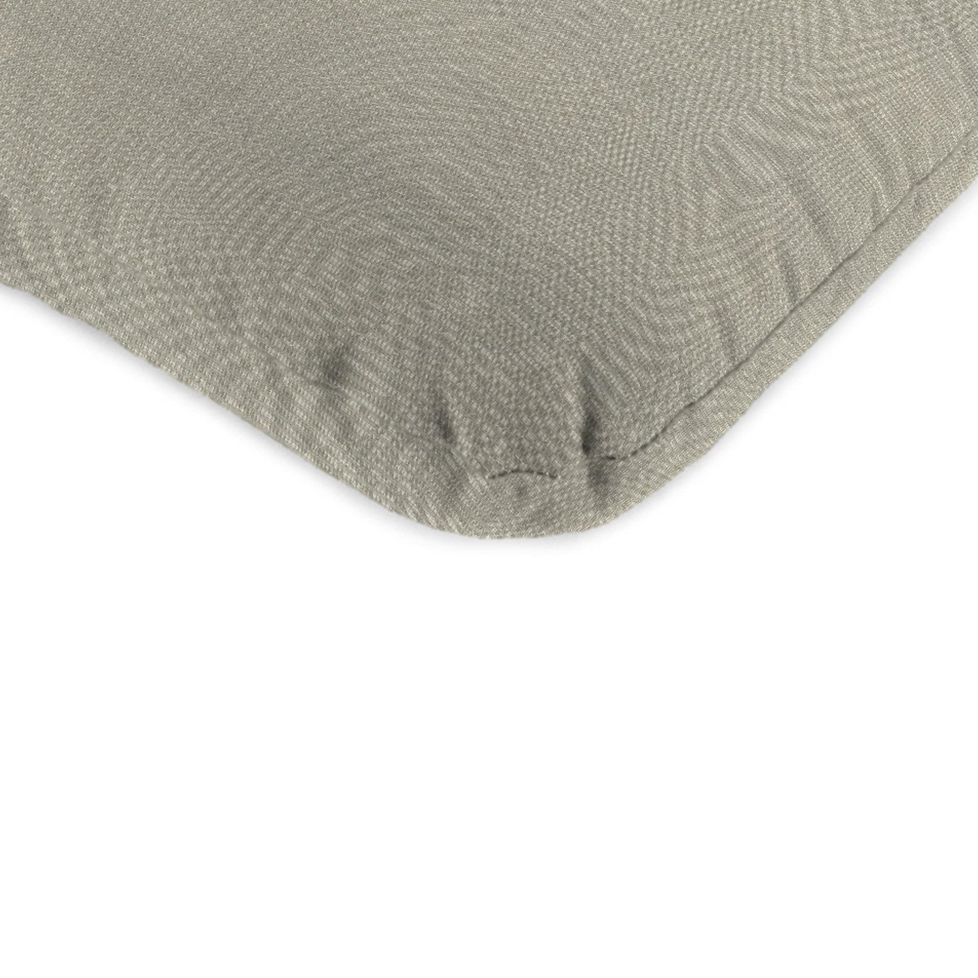 Jordan Manufacturing Sunbrella 45" x 22" Spectrum Dove Beige Solid Rectangular Outdoor Chair Cushion with Ties and Hanger Loop
