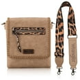 thumbnail image 4 of Wrangler Crossbody Bags for Women Vintage Hand Woven Shoulder Purse, Leopard-Pale Khaki, 4 of 7