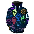 thumbnail image 1 of Sudadera con capucha luminosa con cremallera para hombre, con estampado 3D, estilo hip hop, divertida, unisex, informal, de manga larga, 1 of 6