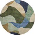 thumbnail image 2 of Addison Rugs Mayfield Premium Machine Washable Transitional Abstract Green Round Rug, 8' x 8', 2 of 6