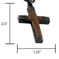 thumbnail image 4 of Metal Masters Santos Wood Cross Necklace Pendant Black 24" Stainless Steel Chain, 4 of 6