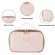 thumbnail image 3 of Bolso cosmético de cuero de la tela escocesa del diamante del laser, bolso cosmético portátil, material de la PU, 3 of 5