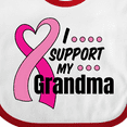thumbnail image 4 of Inktastic Breast Cancer Awareness I Support My Grandma Pink Ribbon Boys or Girls Baby Bib, 4 of 4