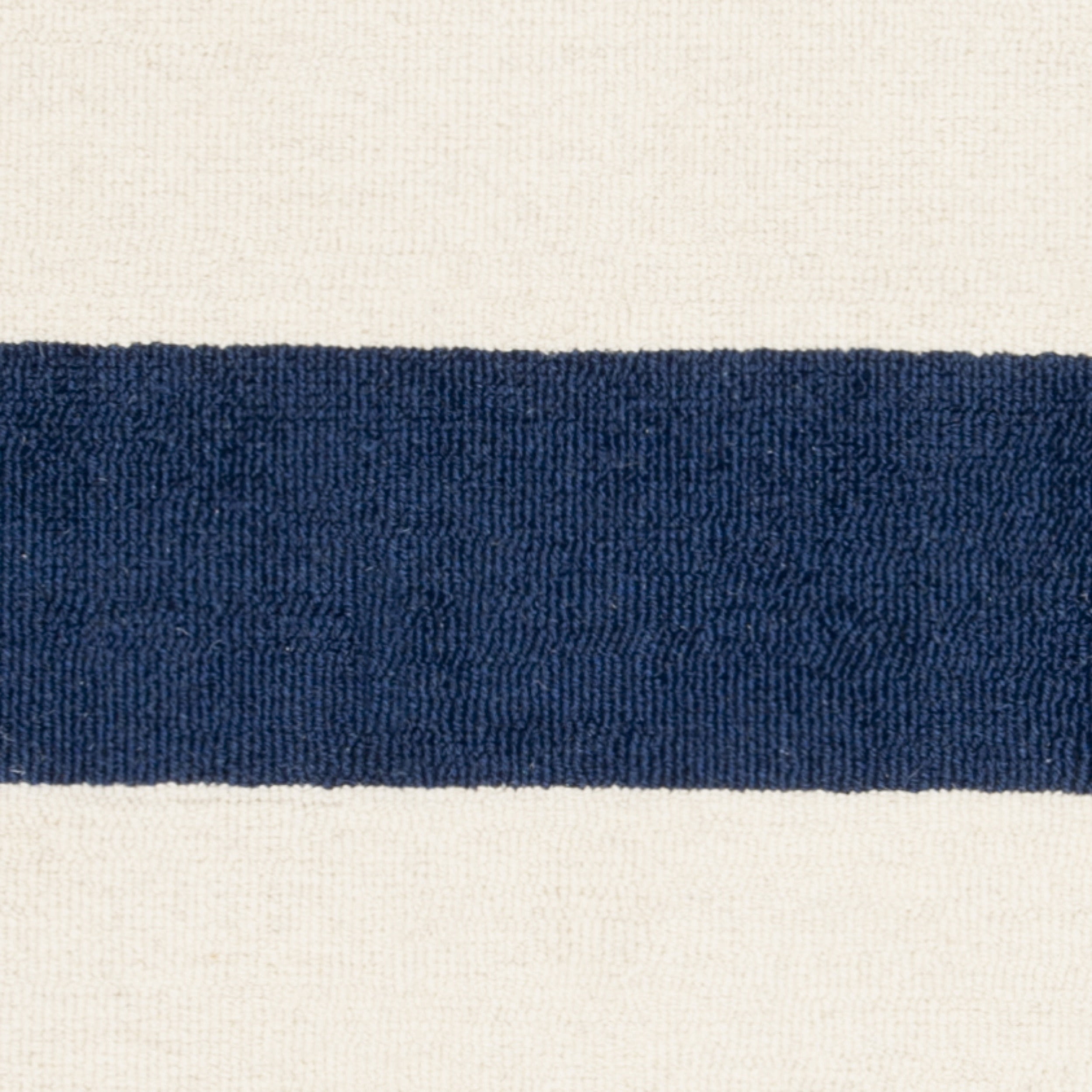SAFAVIEH Kids Rugby Striped Wool Runner Rug, Navy/Ivory, 2'6" x 8'
