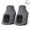 Two gray pieces, variant on Heated Ankle Massager Wrap with 5 Heat Settings, 3 Vibration Levels Electric Foot Brace, High-Contrast LCD Display Comfort Support for Foot Joint Care and Daily Relaxation