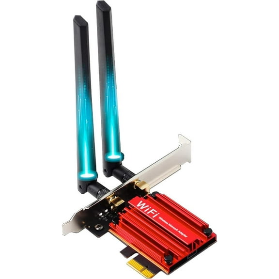 WiFi 6E AX210 WiFi Card, PCIe WiFi Wireless Network Card with Bluetooth 5.3,AX5400 Tri-Band PC Wireless Card,Supports OFDMA & MU-MIMO, Ultra-Low Latency, WPA3, Low-Profile Bracket, Windows 10/11
