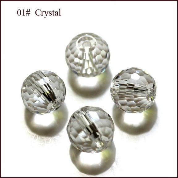 K9 Glass Imitation Austrian Crystal Beads Grade AAA Faceted(96 Facets) Round Clear 8mm Hole: 0.9~1mm
