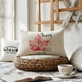 thumbnail image 3 of Autumn Fall Pillow Covers 12x20 Pink Pumpkin with Floral Farmhouse Happy Fall Y‘all Farmhouse Decorative Rectangular/Lumbar Cushion Cover Maple Leaves Throw Pillow Cases 2Pack for Sofa/Couch (Pink), 3 of 6