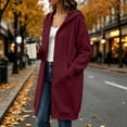 thumbnail image 4 of NominalSnug Women's Zip Up Hoodies Oversized Fleece Long Tunic Sweatshirts Casual Long Sleeve 2026 Fall Hoodie Jacket Coat, 4 of 8