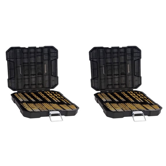 Titanium Metal Drill Bit Set for Steel, Wood, Plastic, Copper, Aluminum with Storage Case, 1/16inch-3/8inch, 198 Pcs