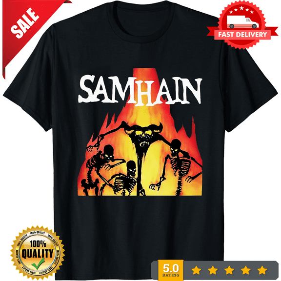 Rare Vintage Samhain November Coming Fire Black T-shirt, ULTRA LIMITED-TH68280