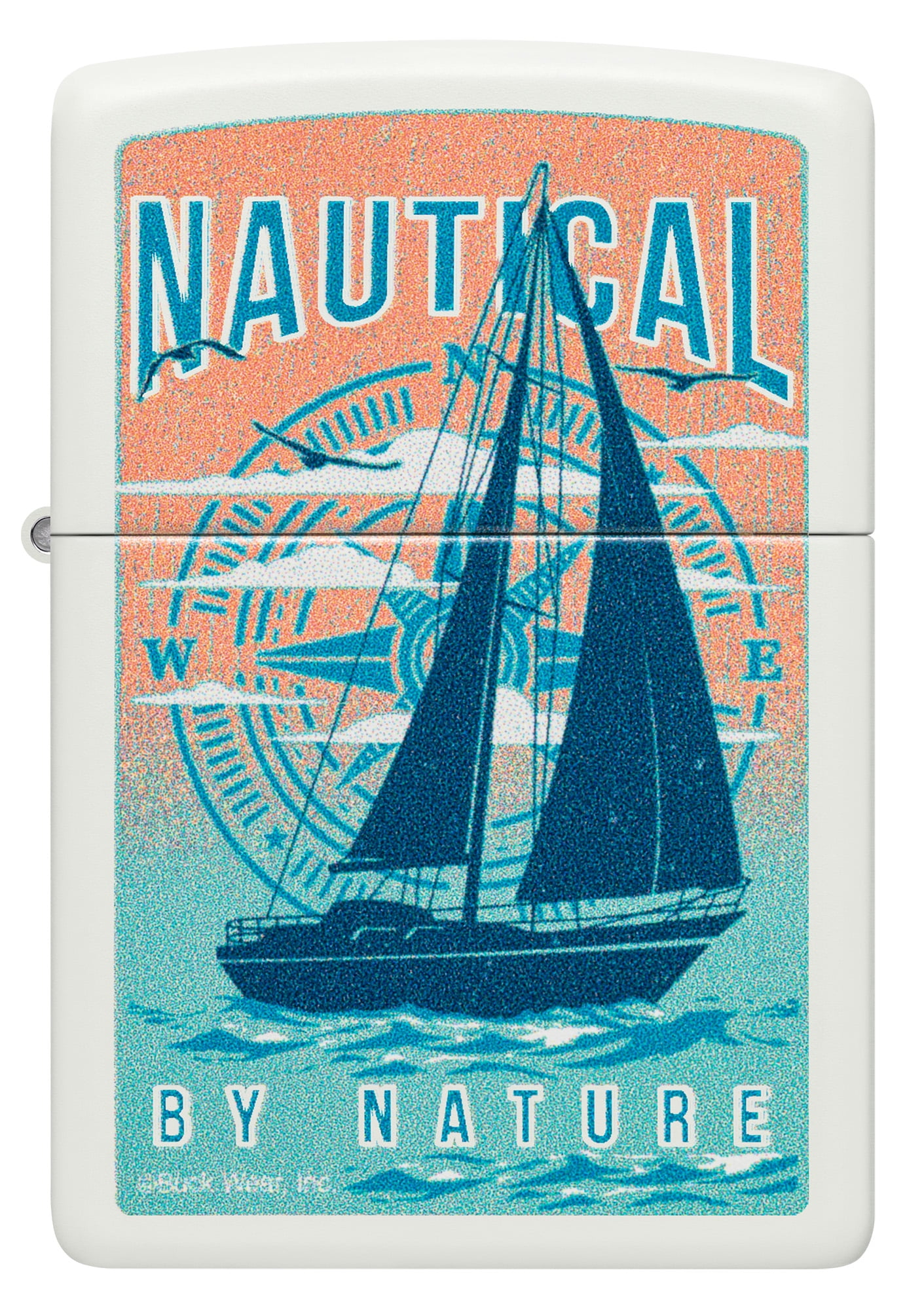 Zippo Buck Wear Nautical Design White Matte Pocket Lighter