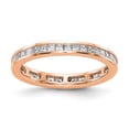 thumbnail image 2 of 14k Rose Gold Princess Cut Diamond Eternity Wedding Band Anniversary Ring Size 6 - 1 Ct., 2 of 5