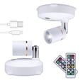 thumbnail image 2 of 2 Pack Wireless Spotlight LED Accent Lights with 750mAh Battery Dimmable Puck Light with Remote Control Timing Function Focus Light for Display Painting Picture Artwork Closet, 2 of 9