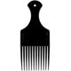 thumbnail image 1 of Peine afro de plástico para cabello liso y rizado, peine afro negro, peine para cortar cabello con dientes anchos y planos, peine para rizos, peine afro de plástico, herramientas en U, 1 of 5