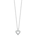 thumbnail image 6 of Auriga Fine Jewelry 925 Sterling Silver Platinum-Plated Diamond and Sapphire Heart Necklace 18" Valentine's Day Gift for Women, 6 of 6